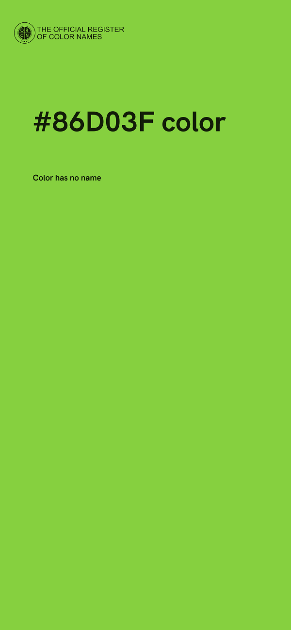 #86D03F color image