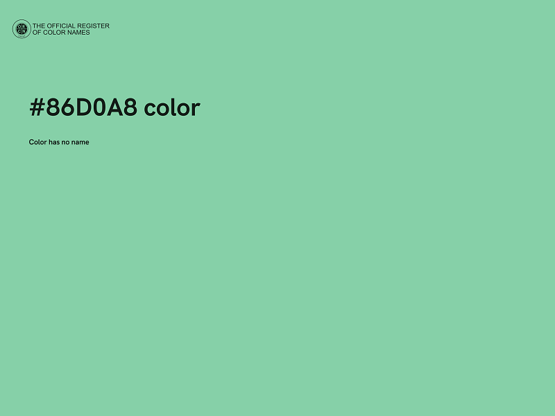 #86D0A8 color image