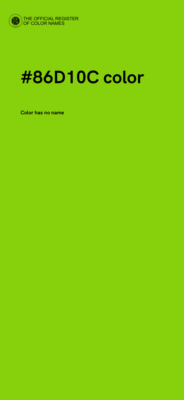 #86D10C color image