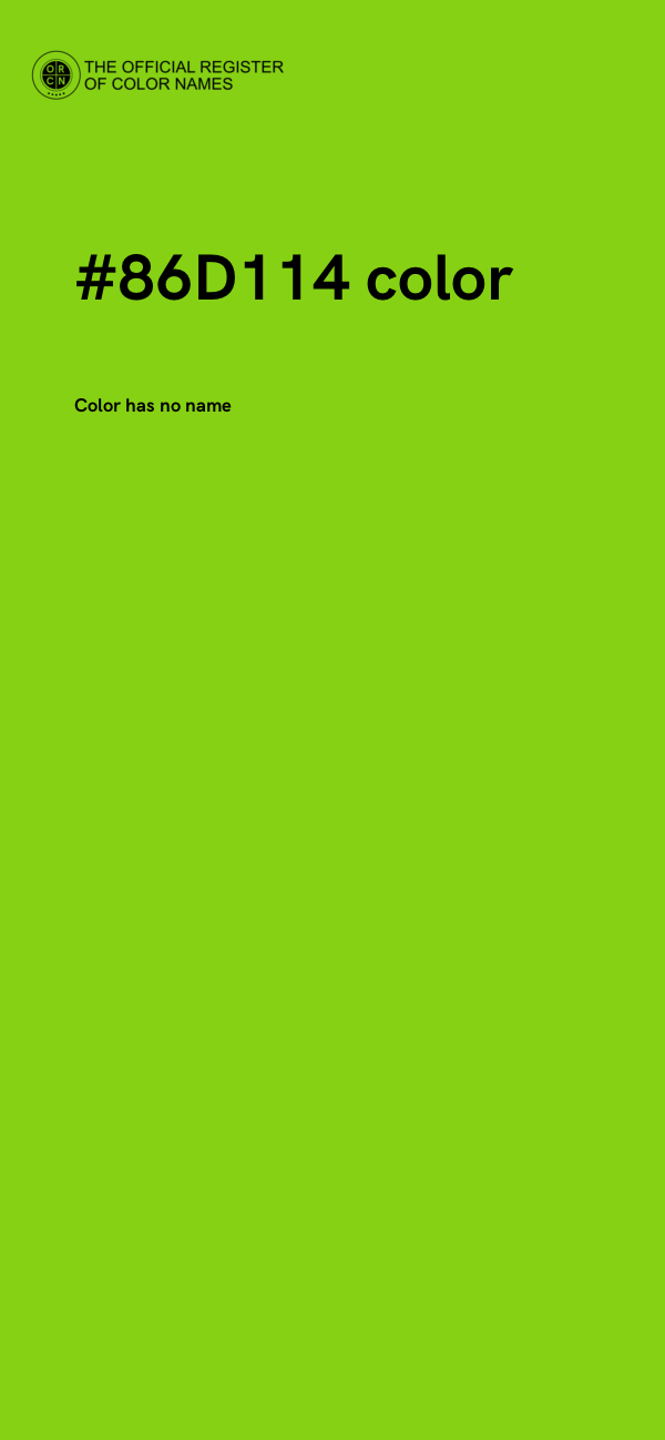#86D114 color image
