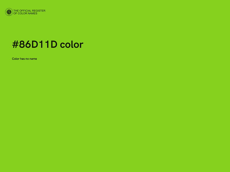 #86D11D color image