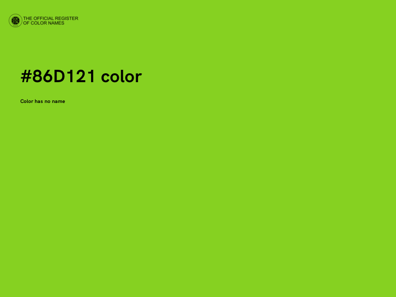 #86D121 color image