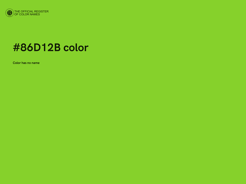 #86D12B color image