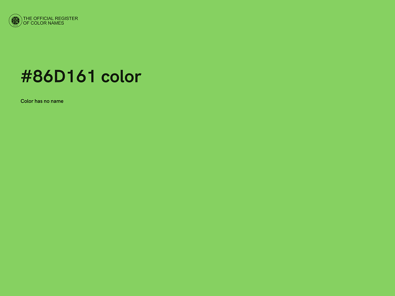 #86D161 color image