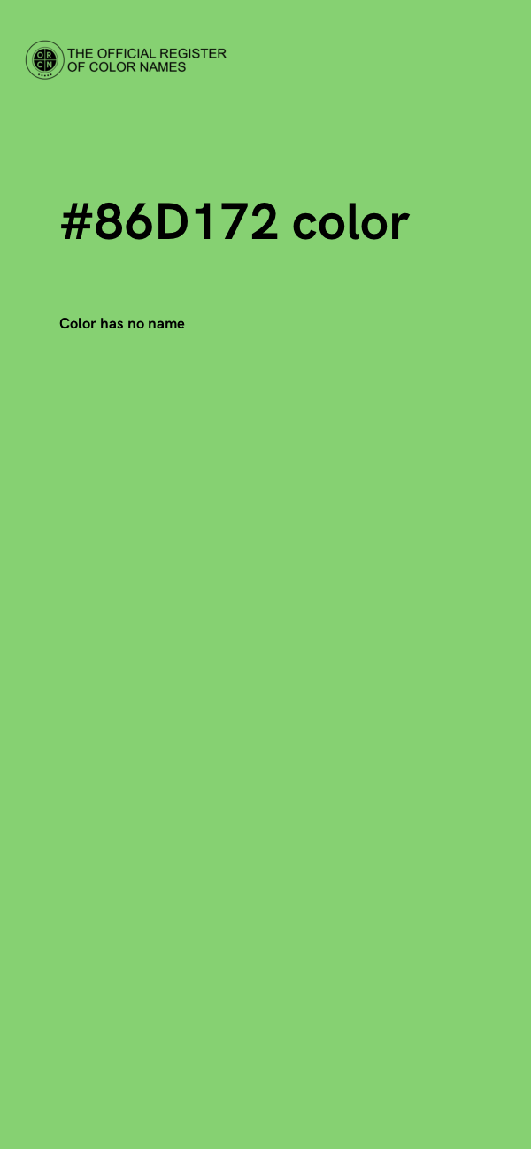 #86D172 color image