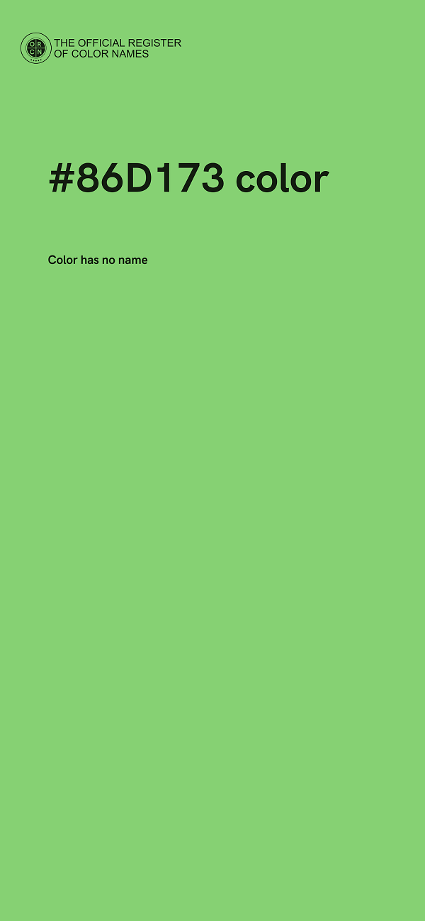 #86D173 color image