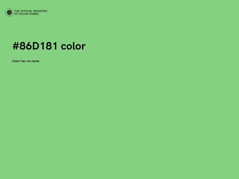 #86D181 color image