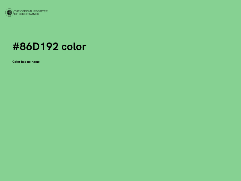 #86D192 color image