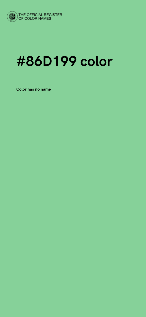 #86D199 color image