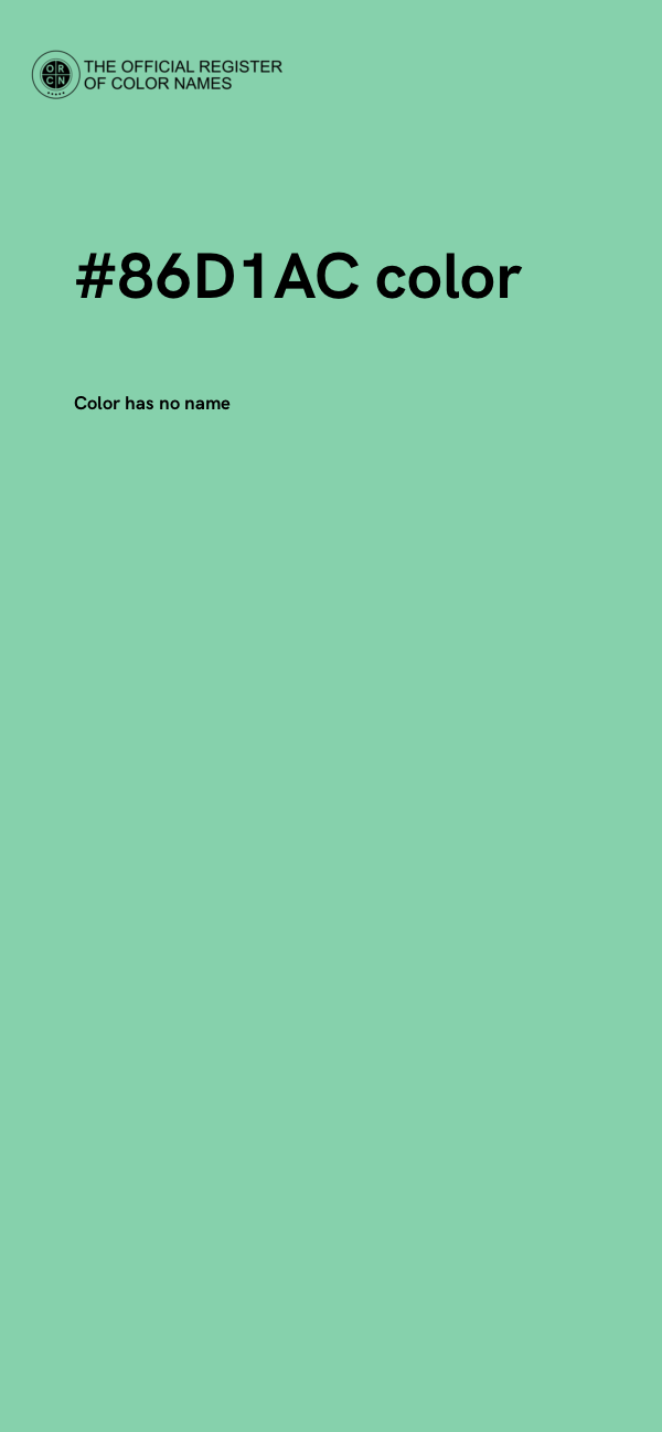 #86D1AC color image