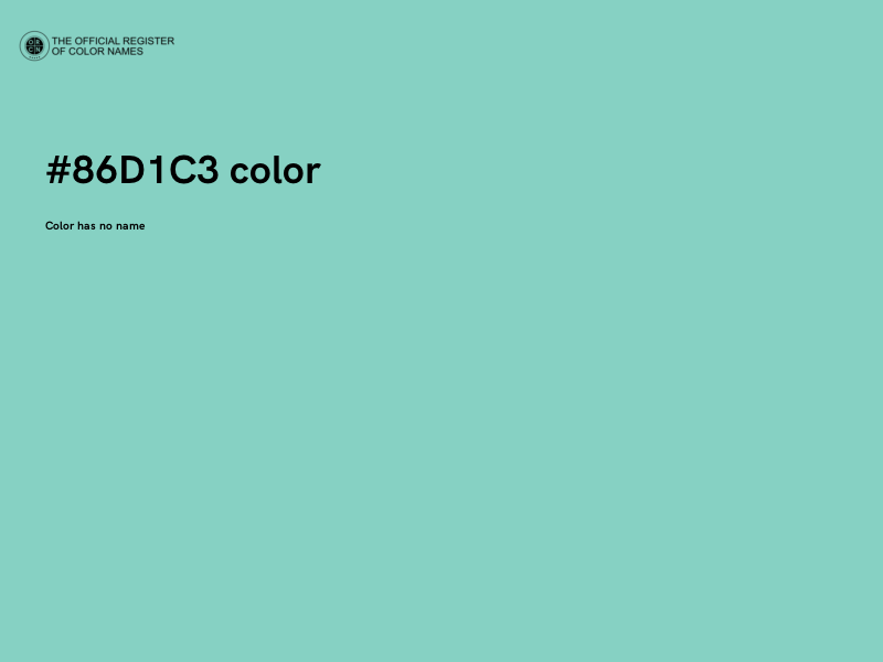 #86D1C3 color image