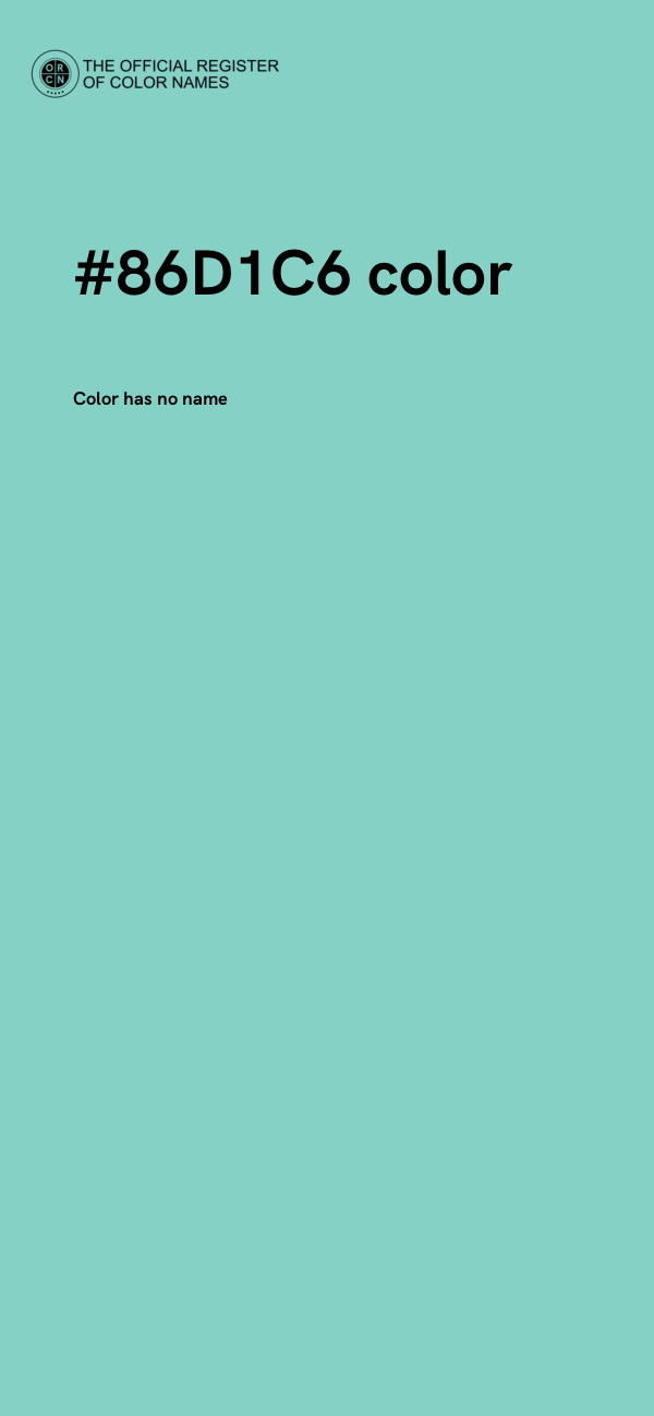 #86D1C6 color image