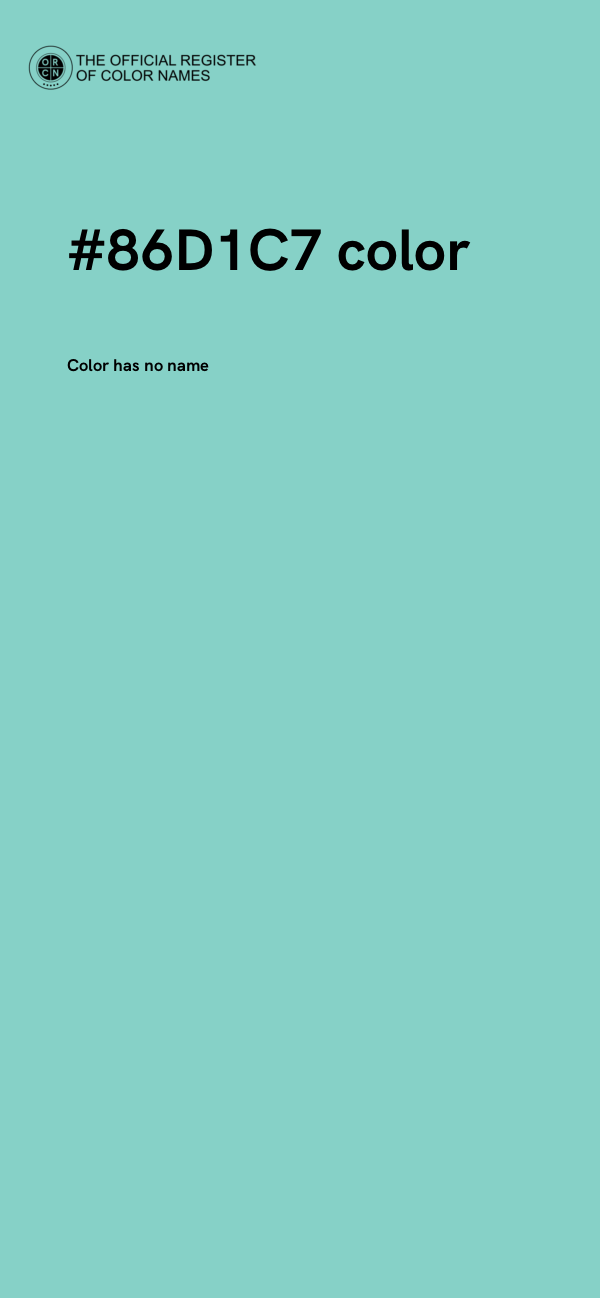 #86D1C7 color image