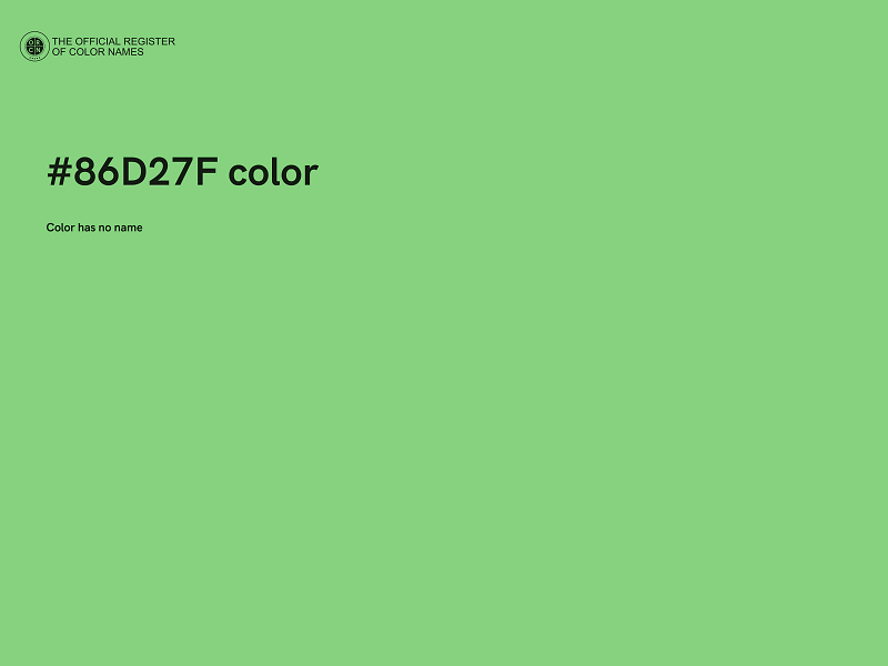 #86D27F color image