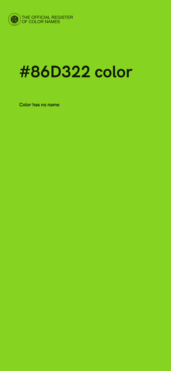 #86D322 color image
