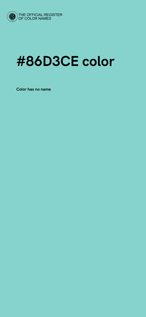 #86D3CE color image