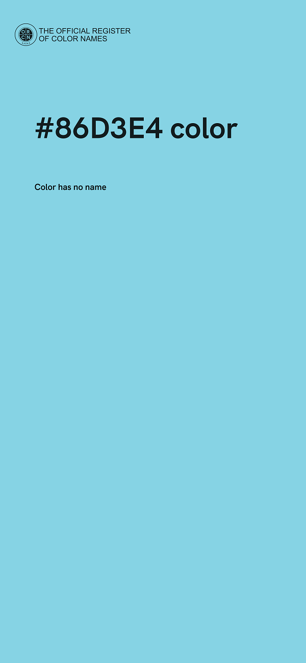 #86D3E4 color image