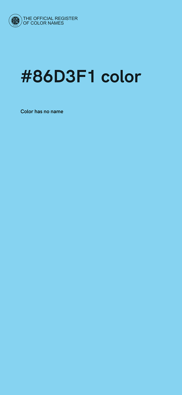 #86D3F1 color image