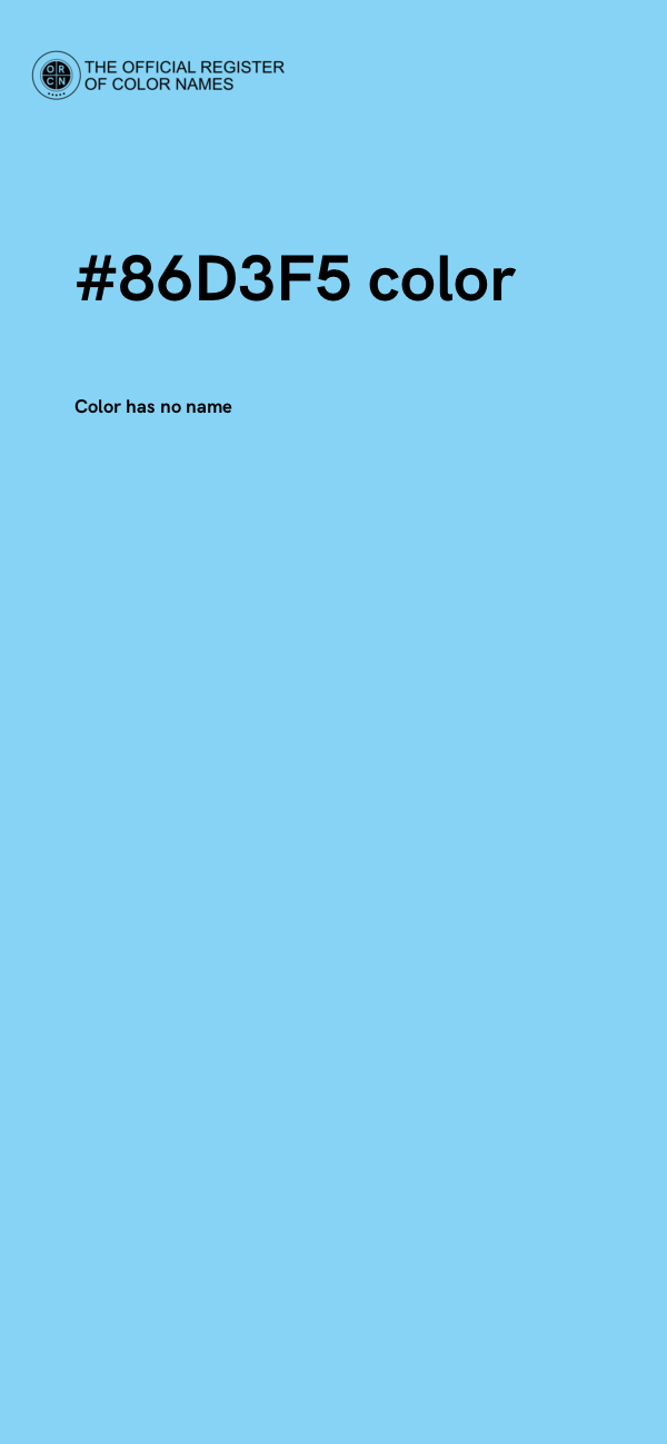 #86D3F5 color image