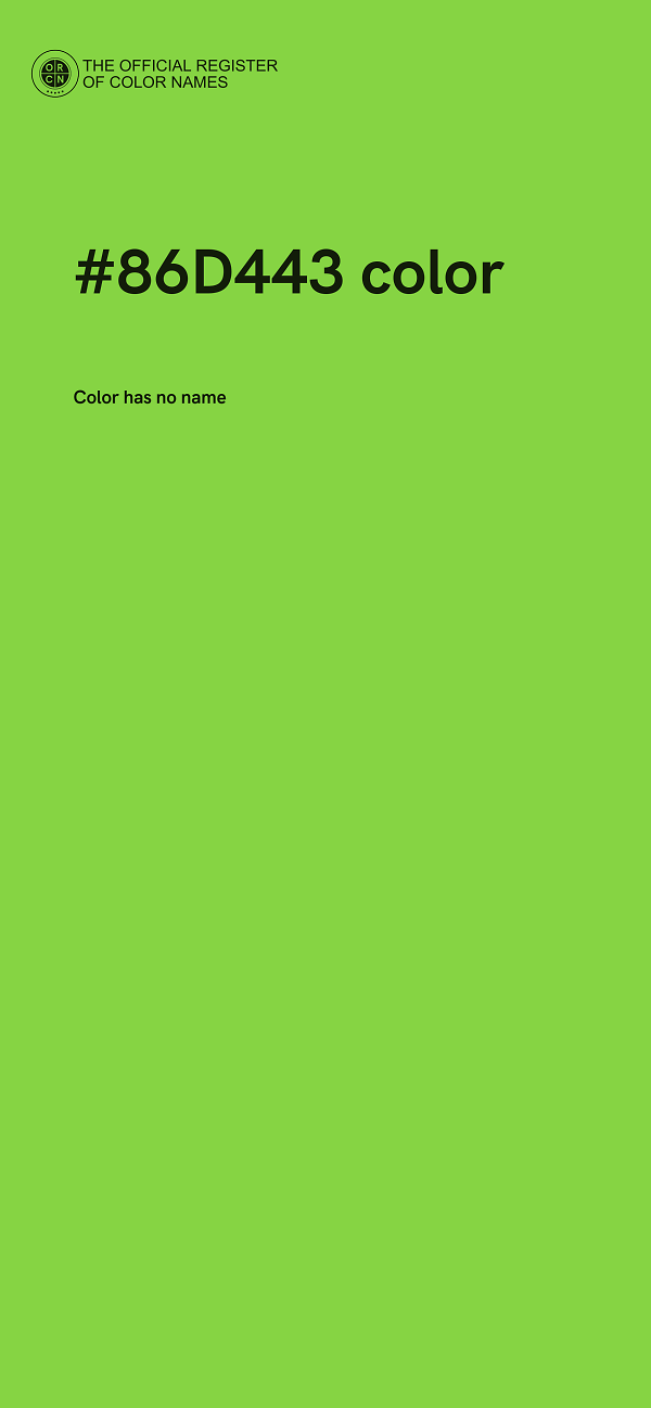 #86D443 color image