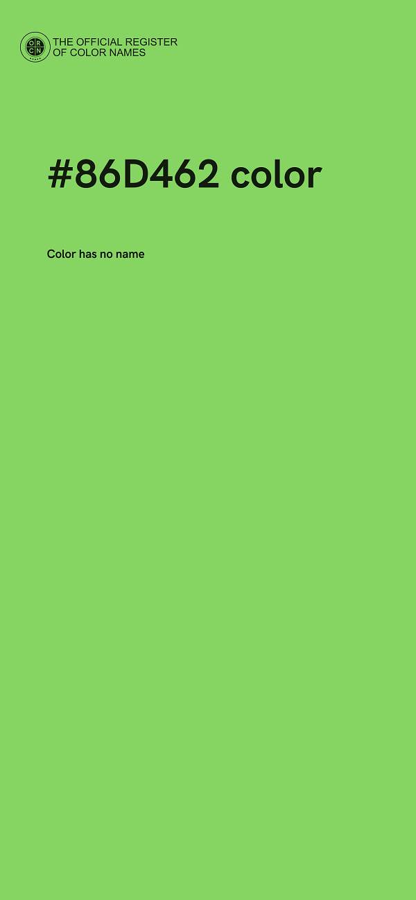 #86D462 color image