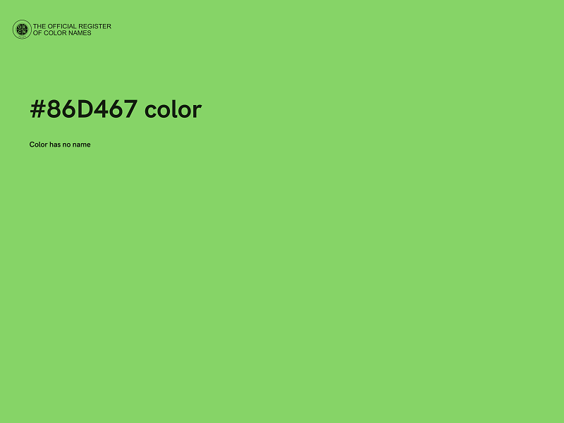 #86D467 color image