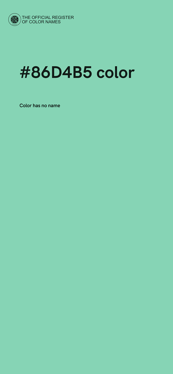 #86D4B5 color image