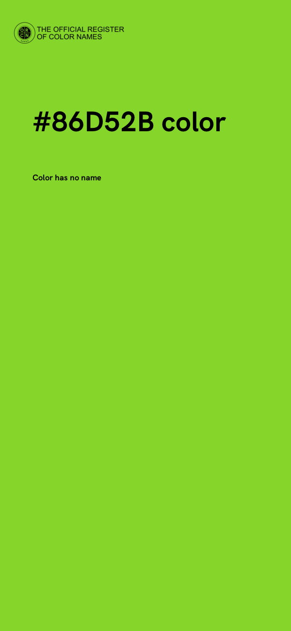 #86D52B color image