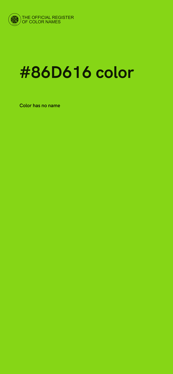 #86D616 color image