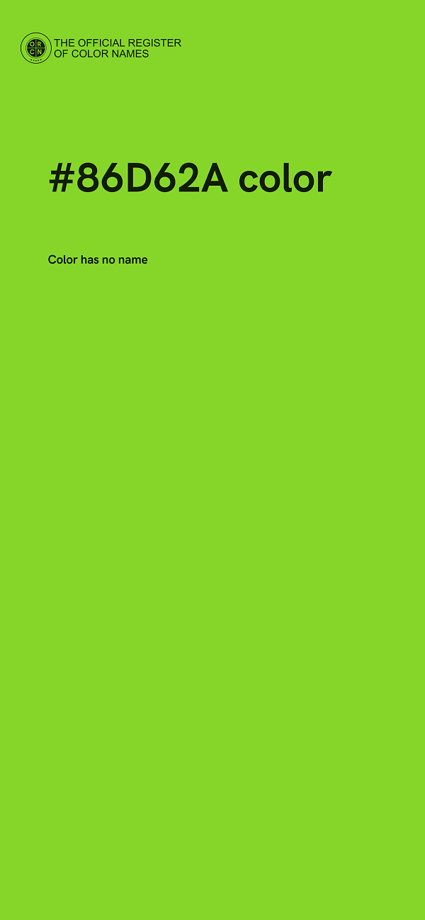 #86D62A color image