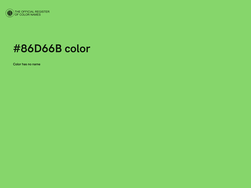 #86D66B color image