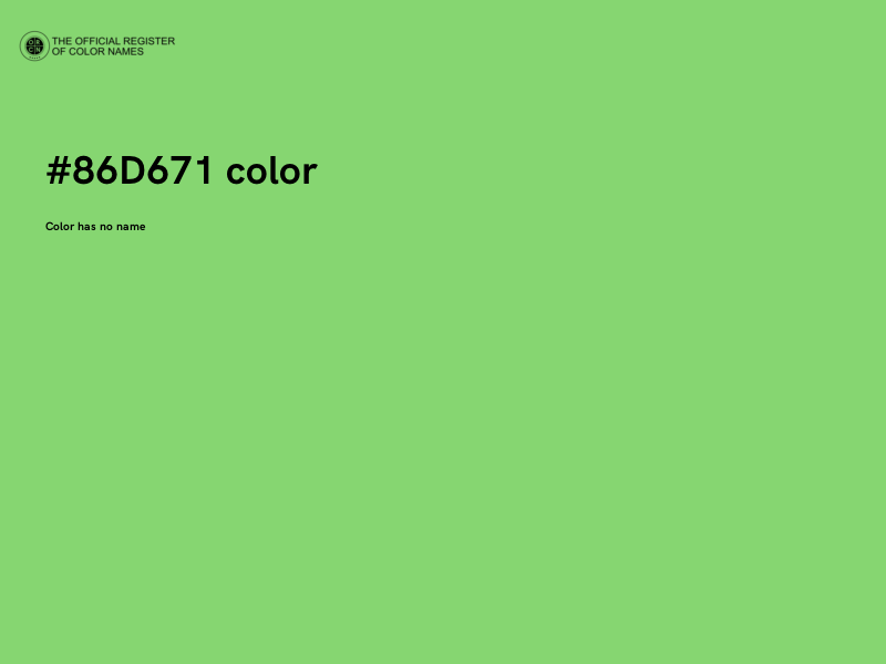 #86D671 color image