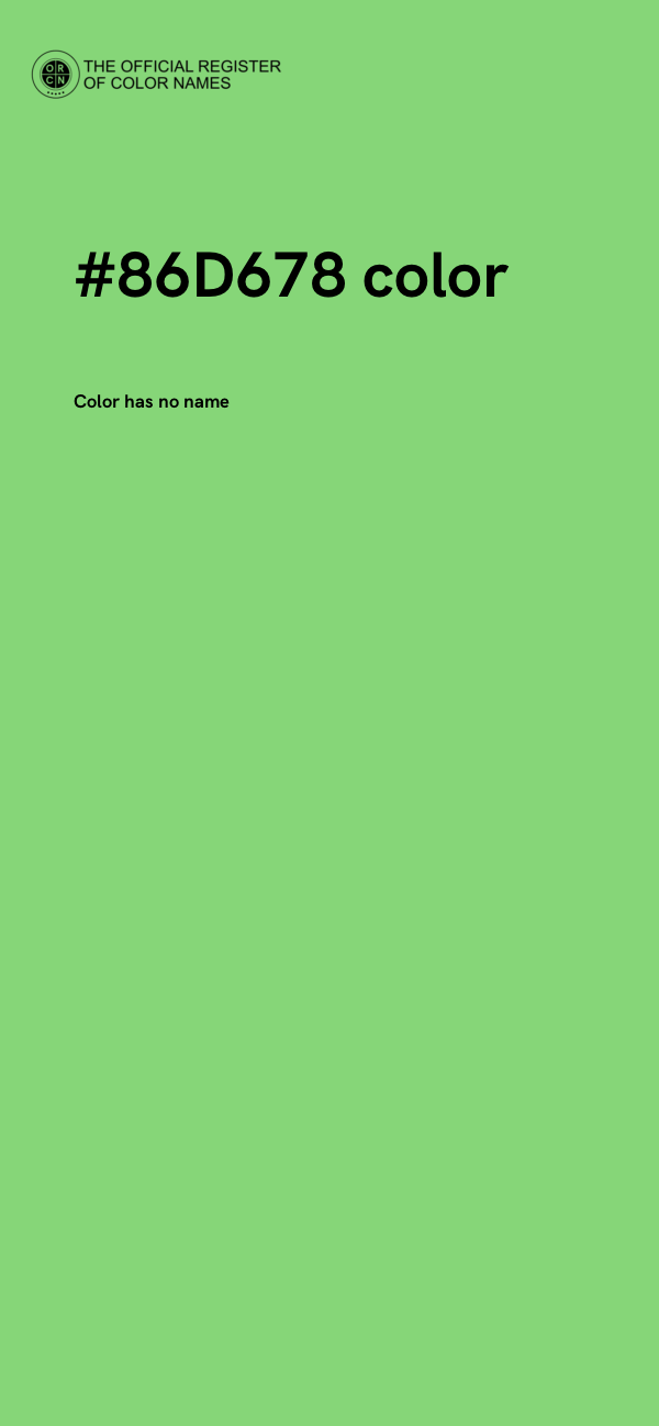 #86D678 color image