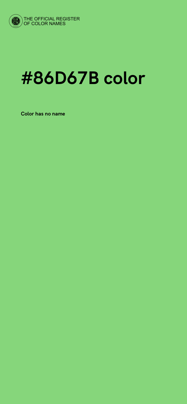 #86D67B color image