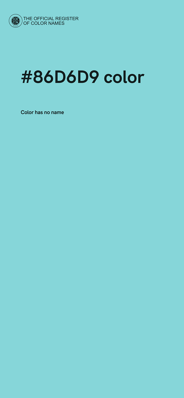 #86D6D9 color image