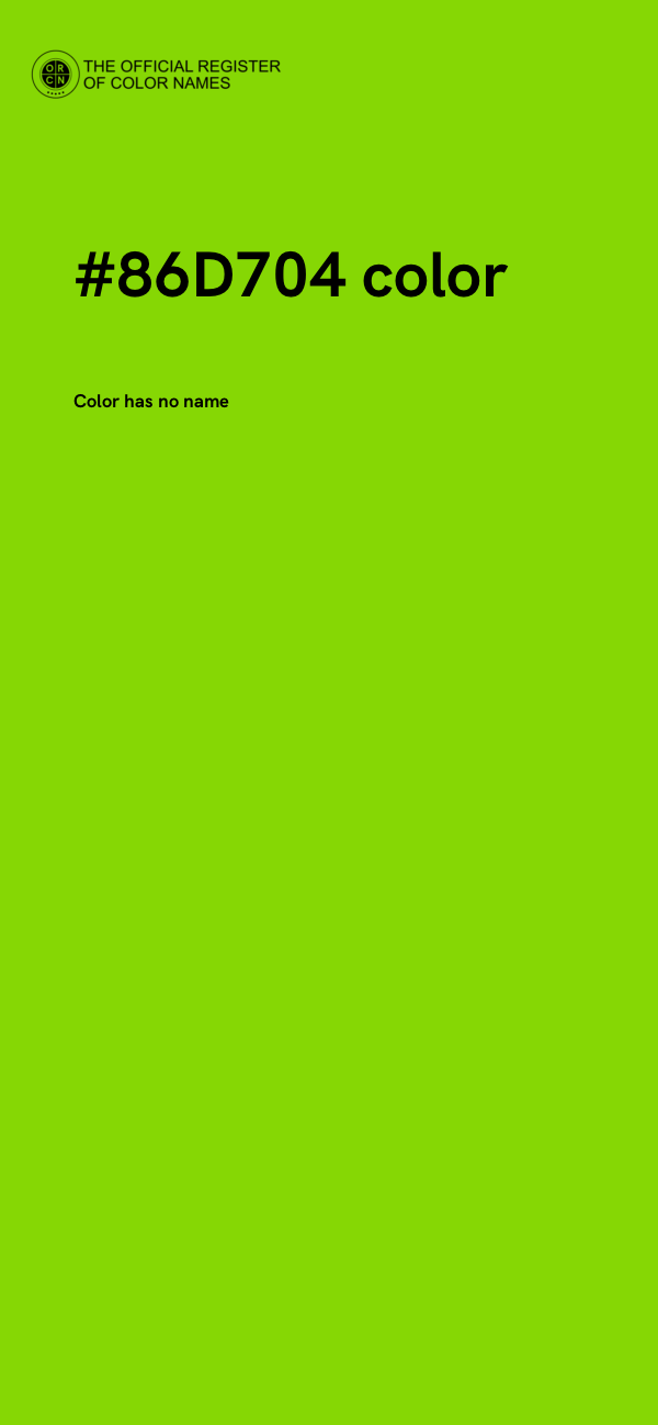 #86D704 color image