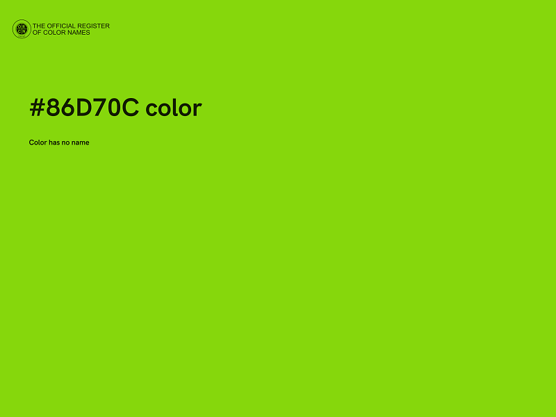 #86D70C color image