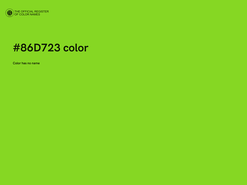 #86D723 color image