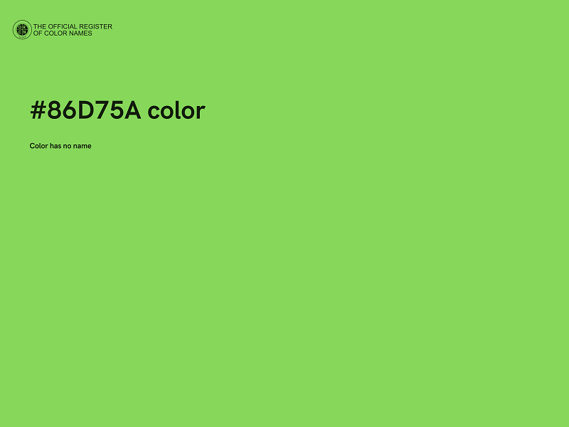 #86D75A color image