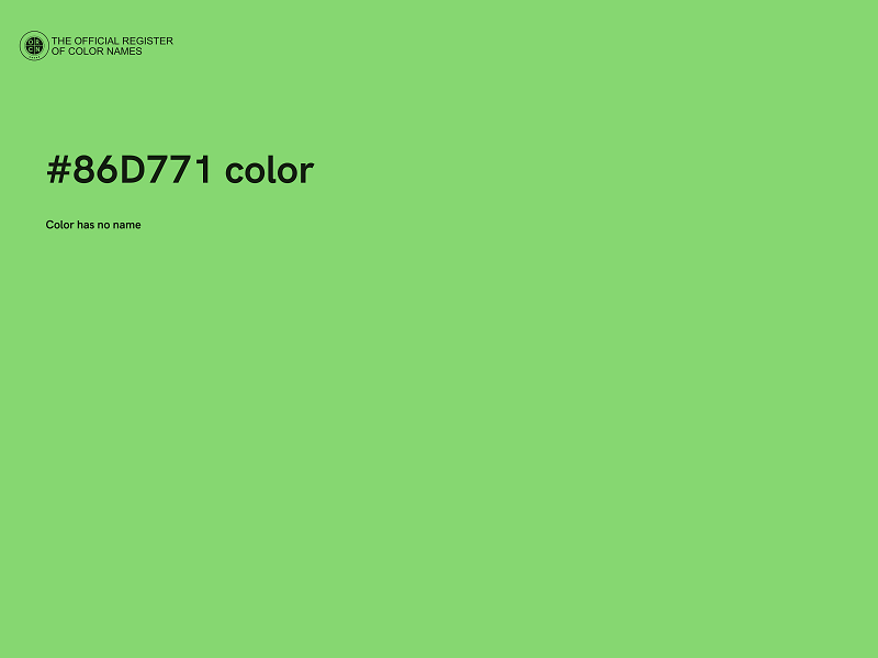 #86D771 color image