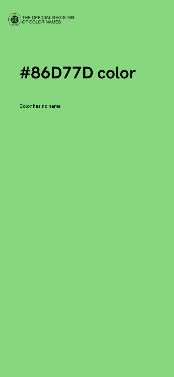 #86D77D color image