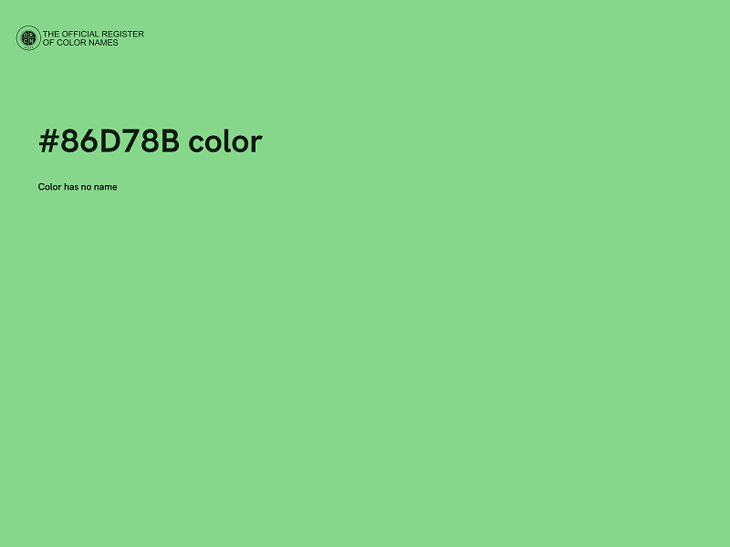 #86D78B color image