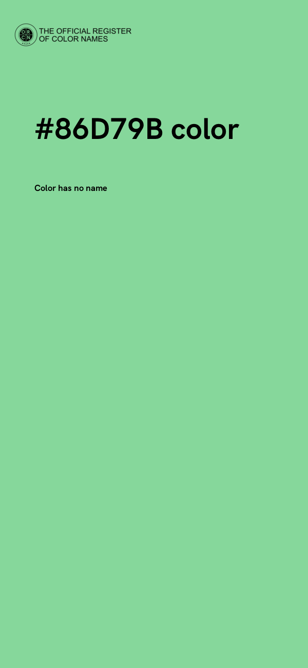 #86D79B color image
