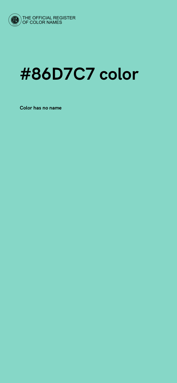 #86D7C7 color image