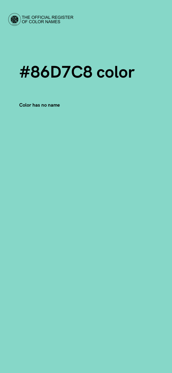 #86D7C8 color image