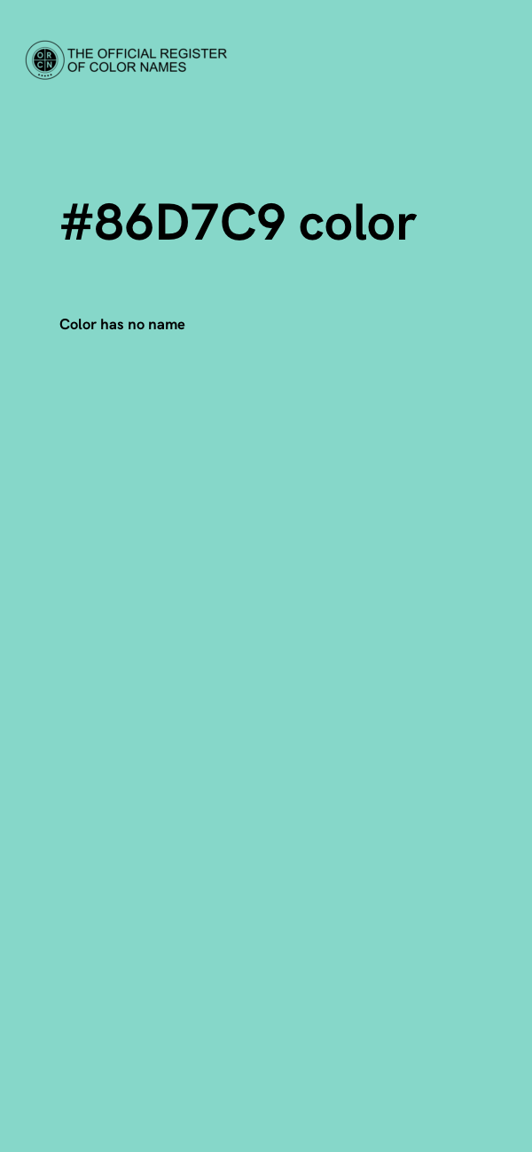 #86D7C9 color image