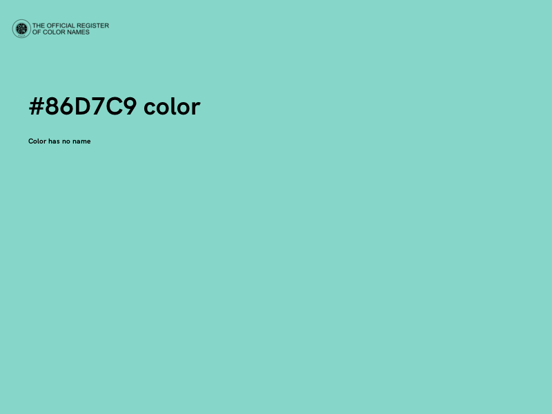 #86D7C9 color image