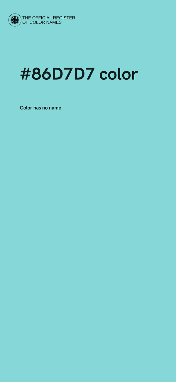 #86D7D7 color image