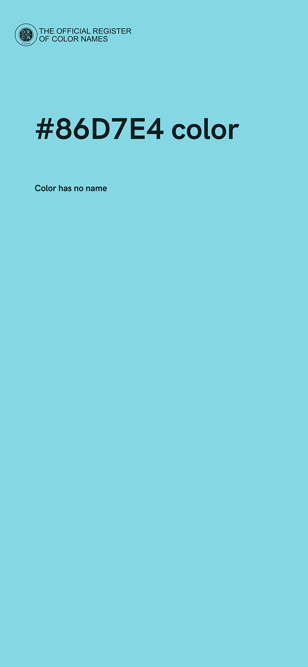 #86D7E4 color image