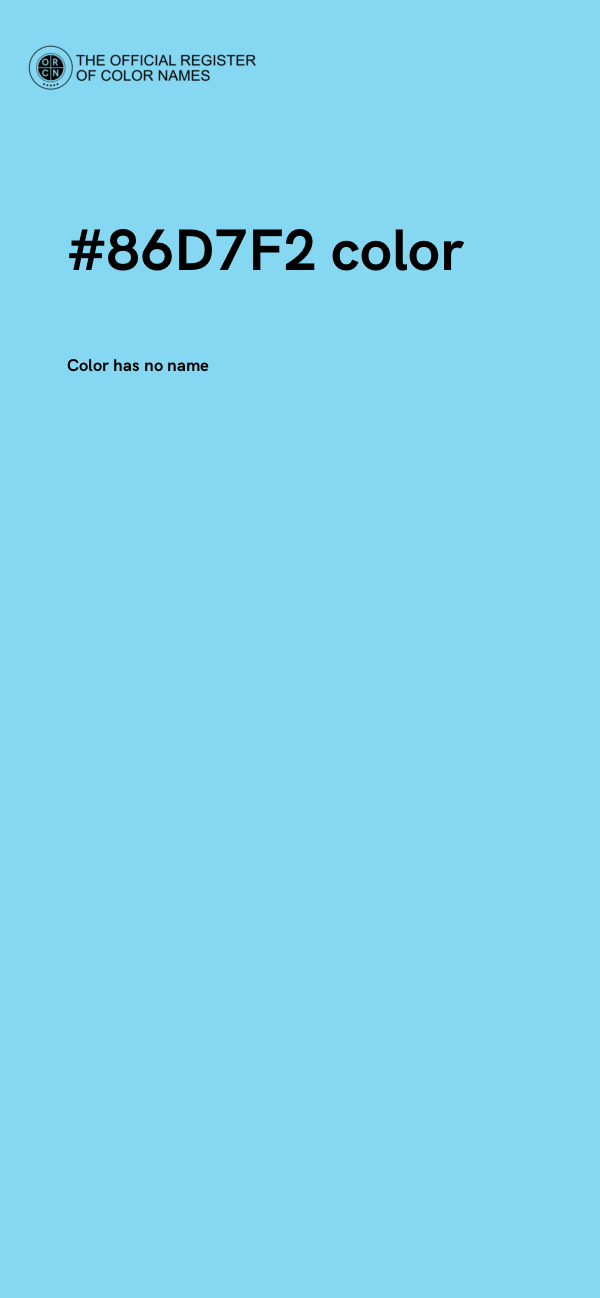 #86D7F2 color image